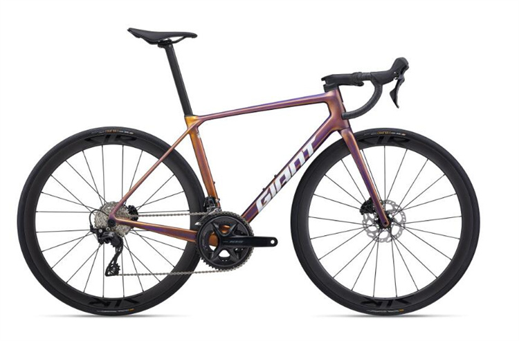 捷安特（GIANT）全新十代TCR ADV Pro 2碳纤维24速竞技弯把公路车 变色龙橘紫