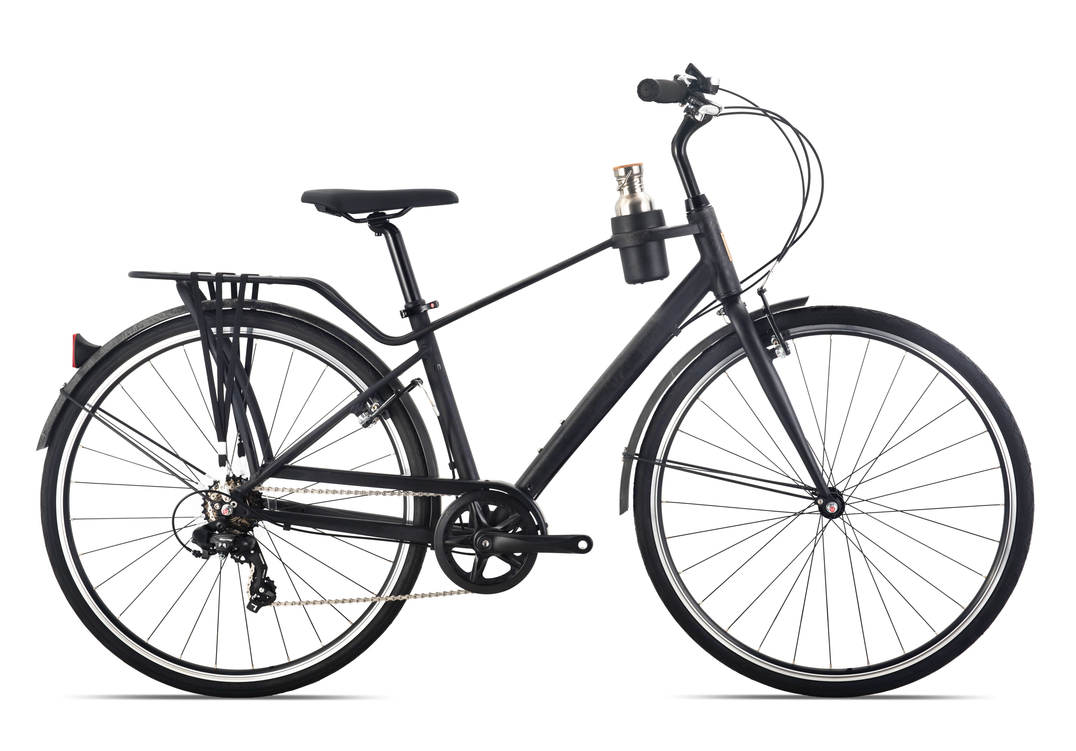 莫曼顿（momentum）iNeed Mocha LTD城市7速通勤休闲成人自行车 全消光亮黑/全消光大理石纹黑