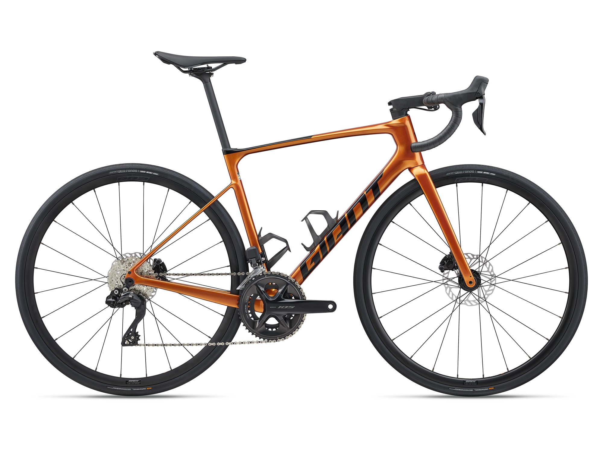 GIANT捷安特 Defy ADV 1碳纤维24速舒适长程电变弯把公路自行车 耀斑棕