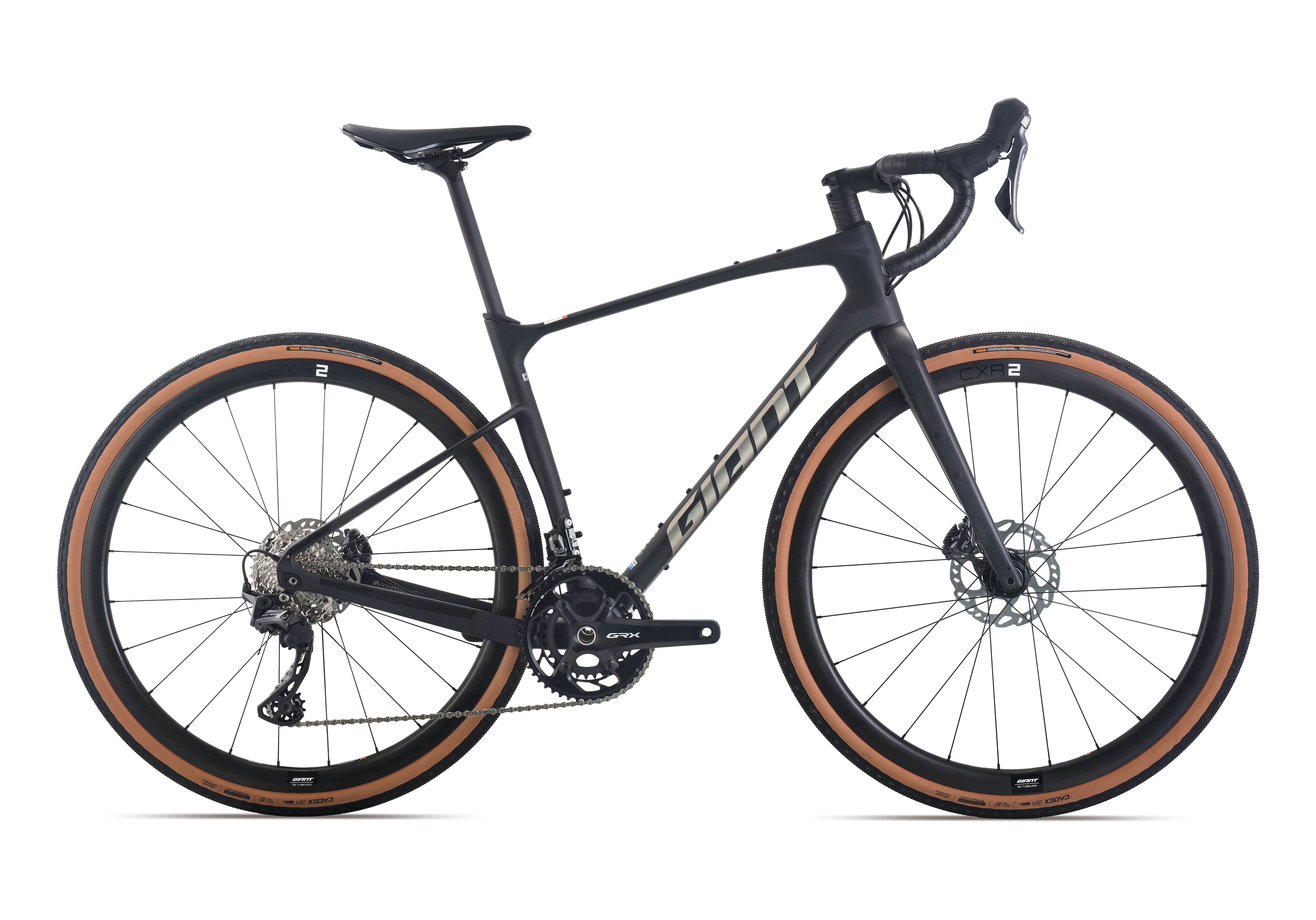 捷安特（GIANT）Revolt ADV 0碳纤维24速油碟砾石弯把公路自行车 磨砂炭灰色