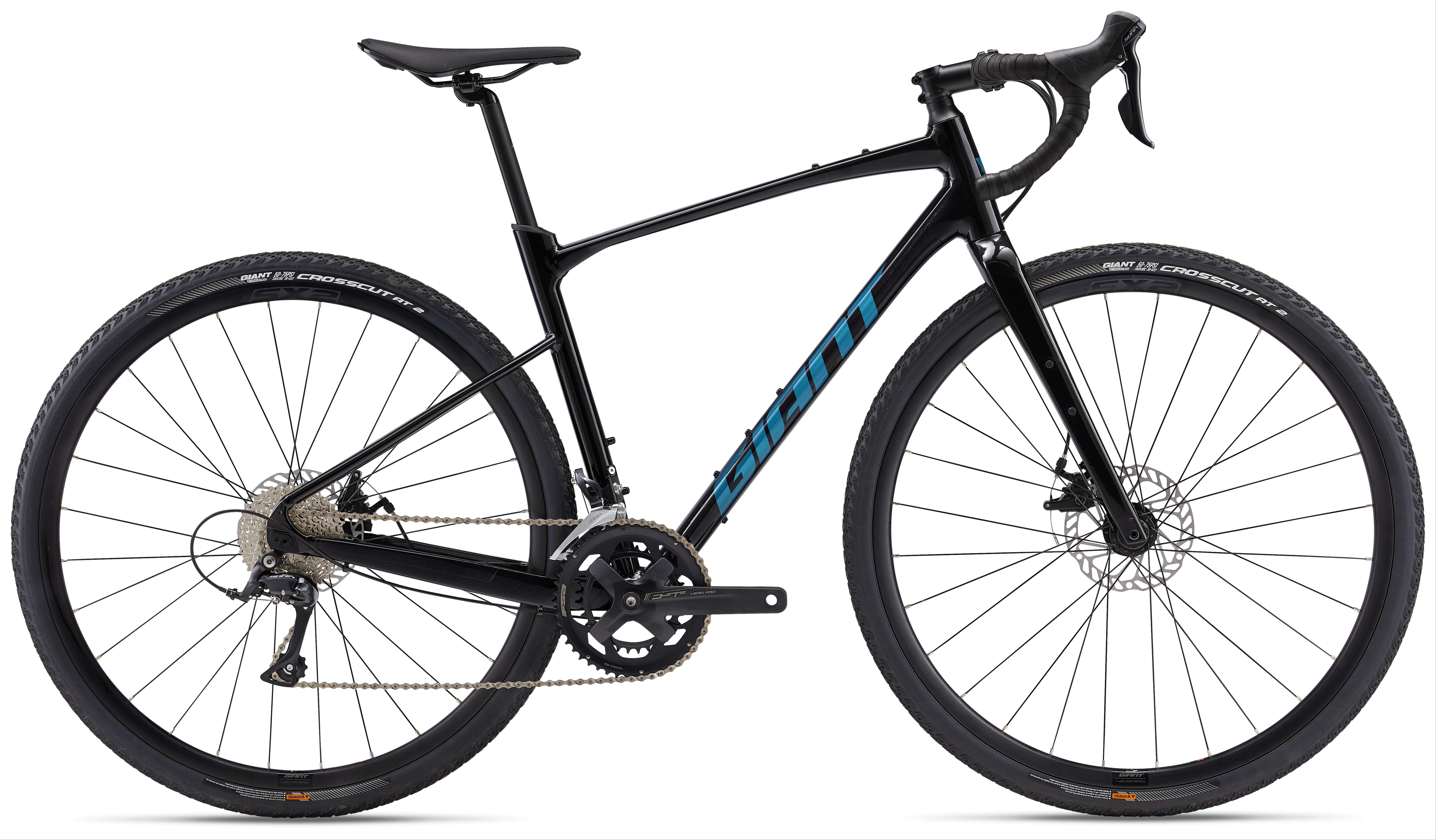 GIANT捷安特Revolt ADV 2碳纤维24速油压碟刹砾石弯把公路自行车 亮黑