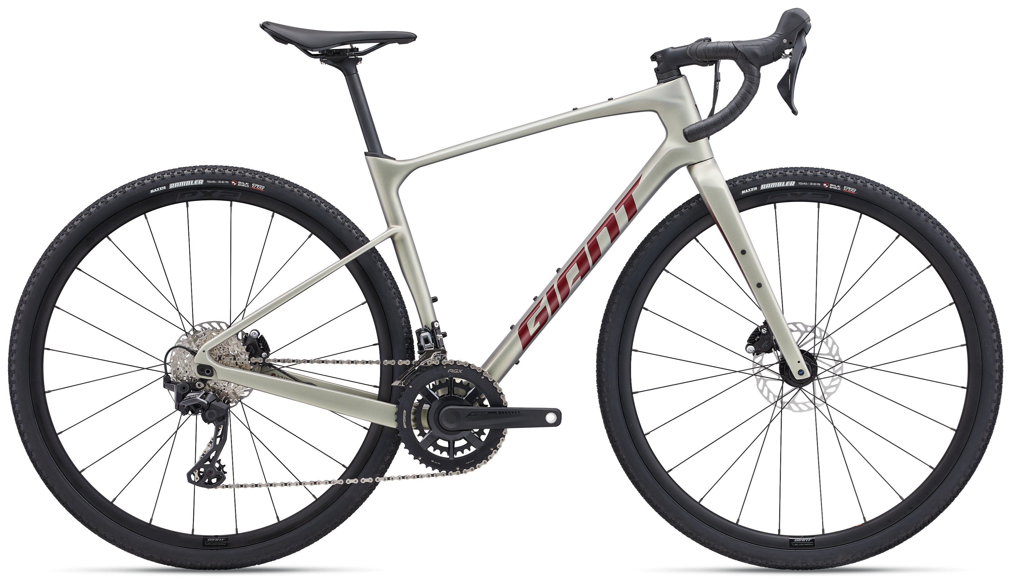 GIANT捷安特Revolt ADV 2碳纤维24速油压碟刹砾石弯把公路自行车 金霾黄