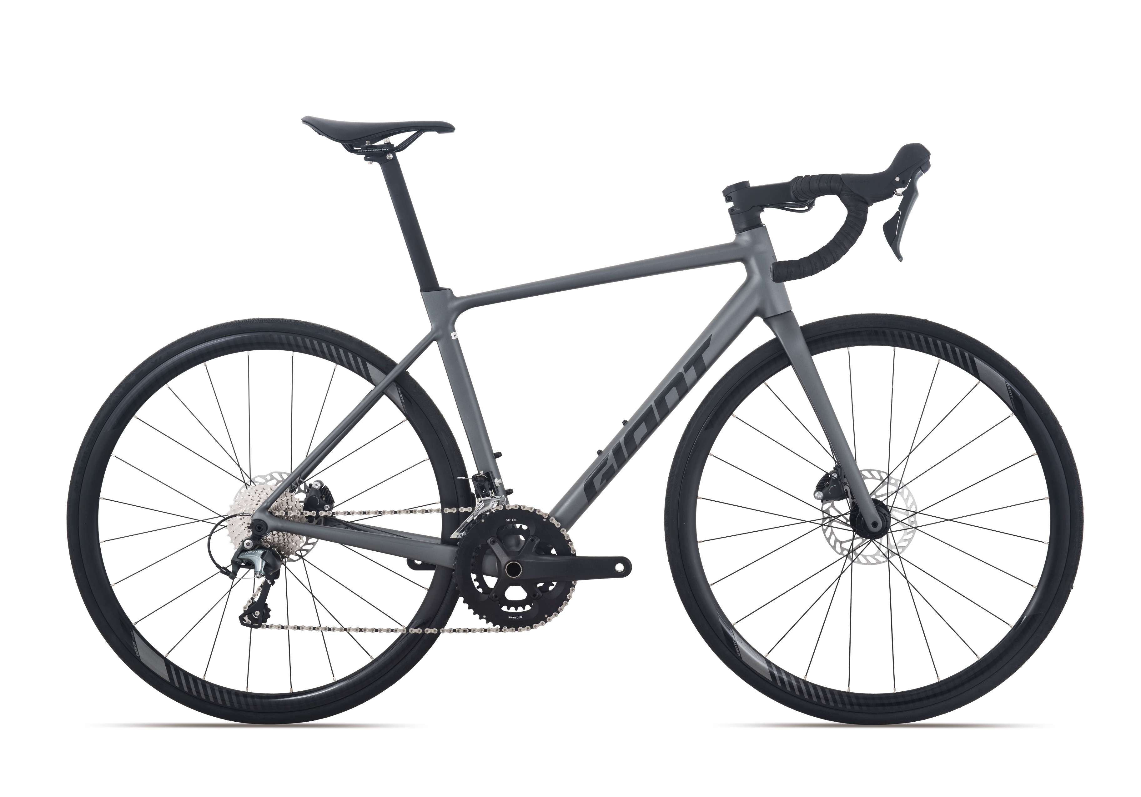 捷安特（GIANT）TCR SLR铝合金20速油碟弯把竞技公路自行车 全消光木炭灰