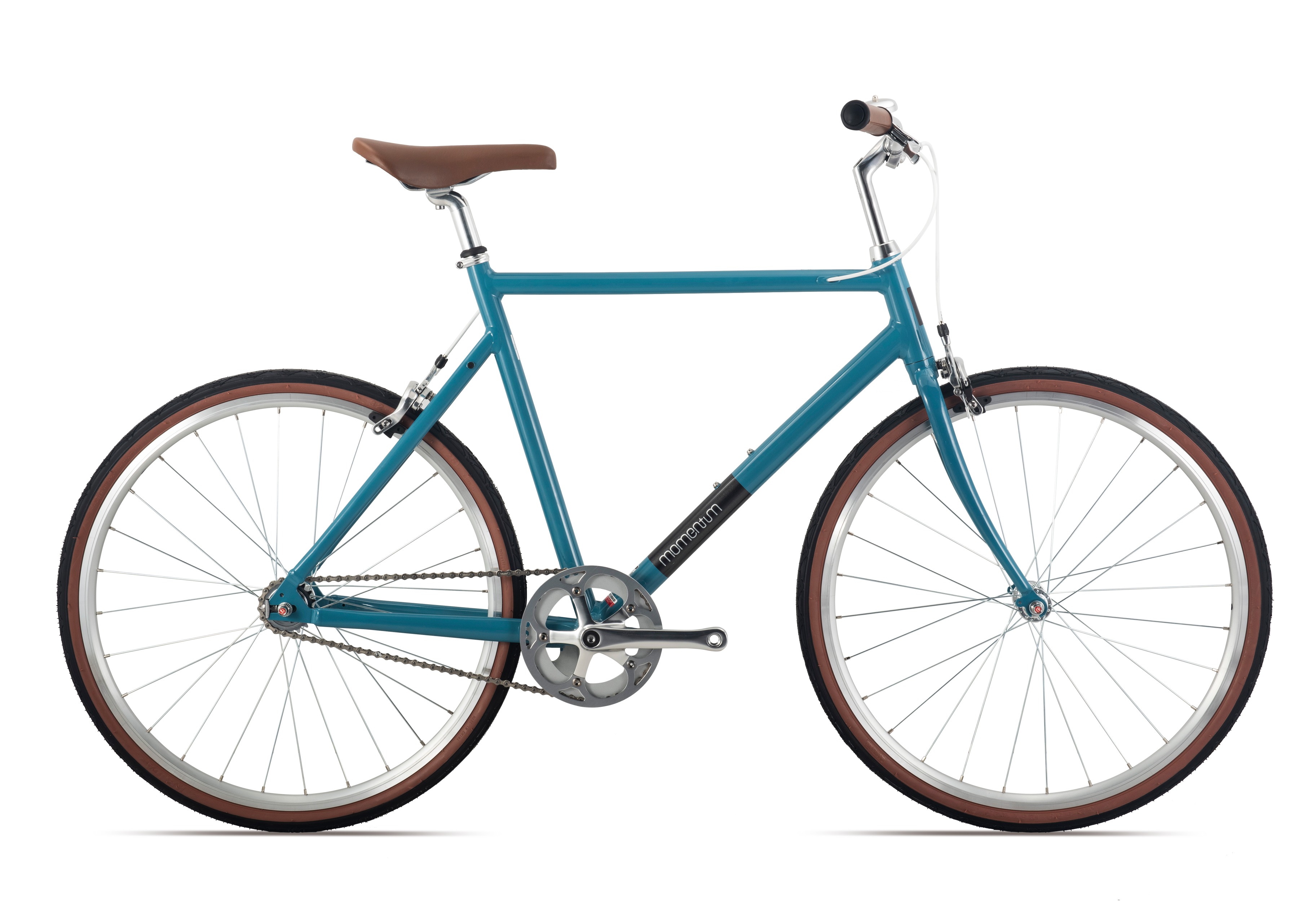莫曼顿（momentum）iRide CX单速休闲通勤男经典复古铝合金自行车 活水蓝