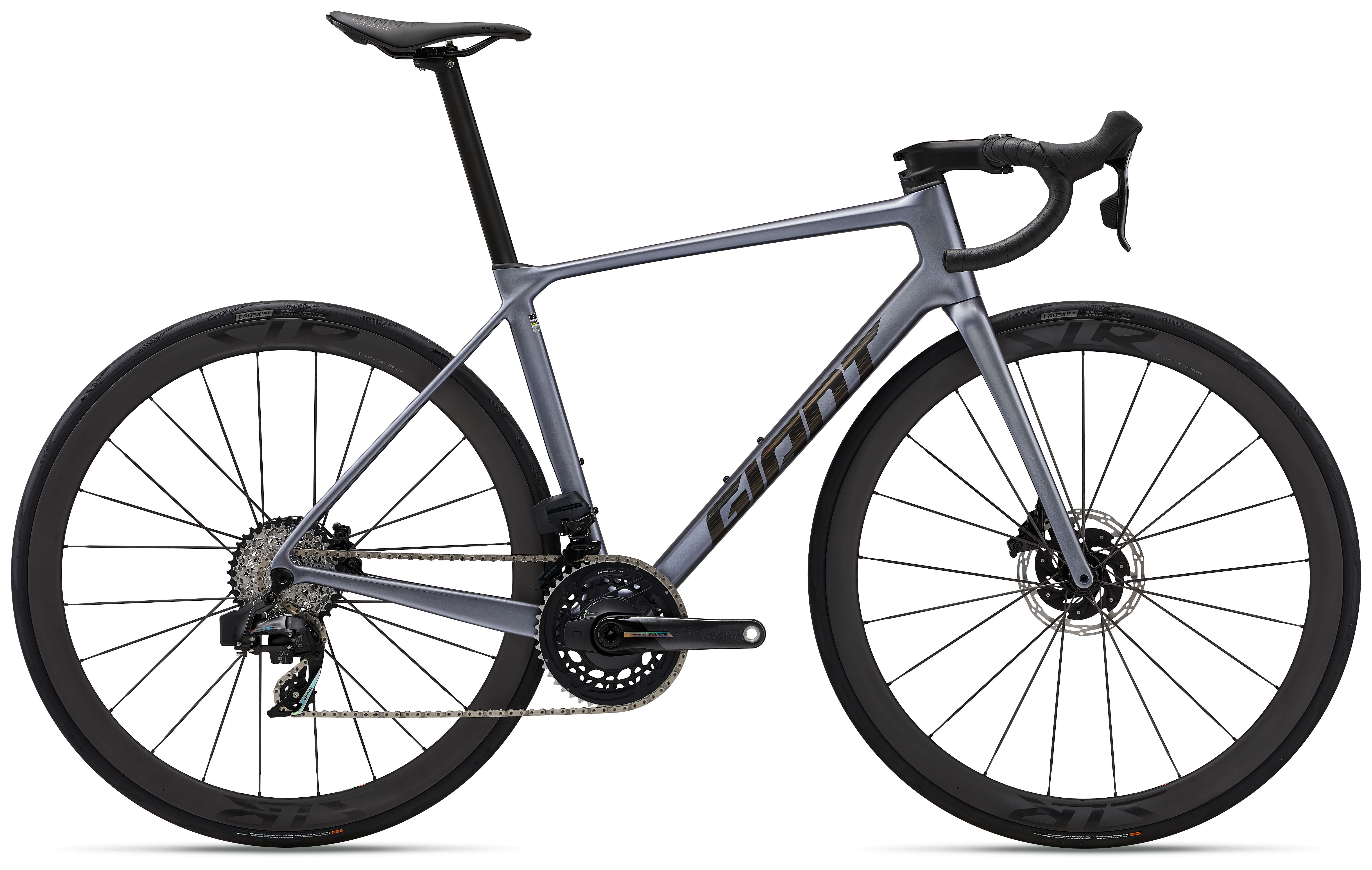 捷安特(GIANT) 十代TCR Adv Pro 0-AXS碳纤维24速电变弯把公路车 水星银