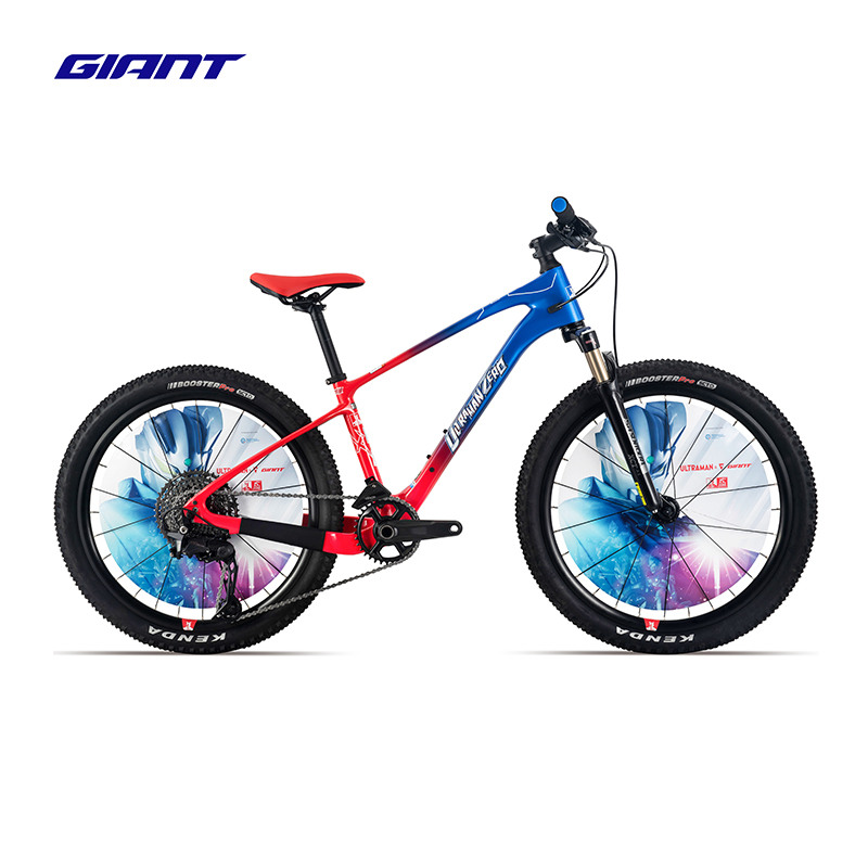 捷安特(GIANT)赛罗奥特曼联名碳纤维油碟青少年山地自行车