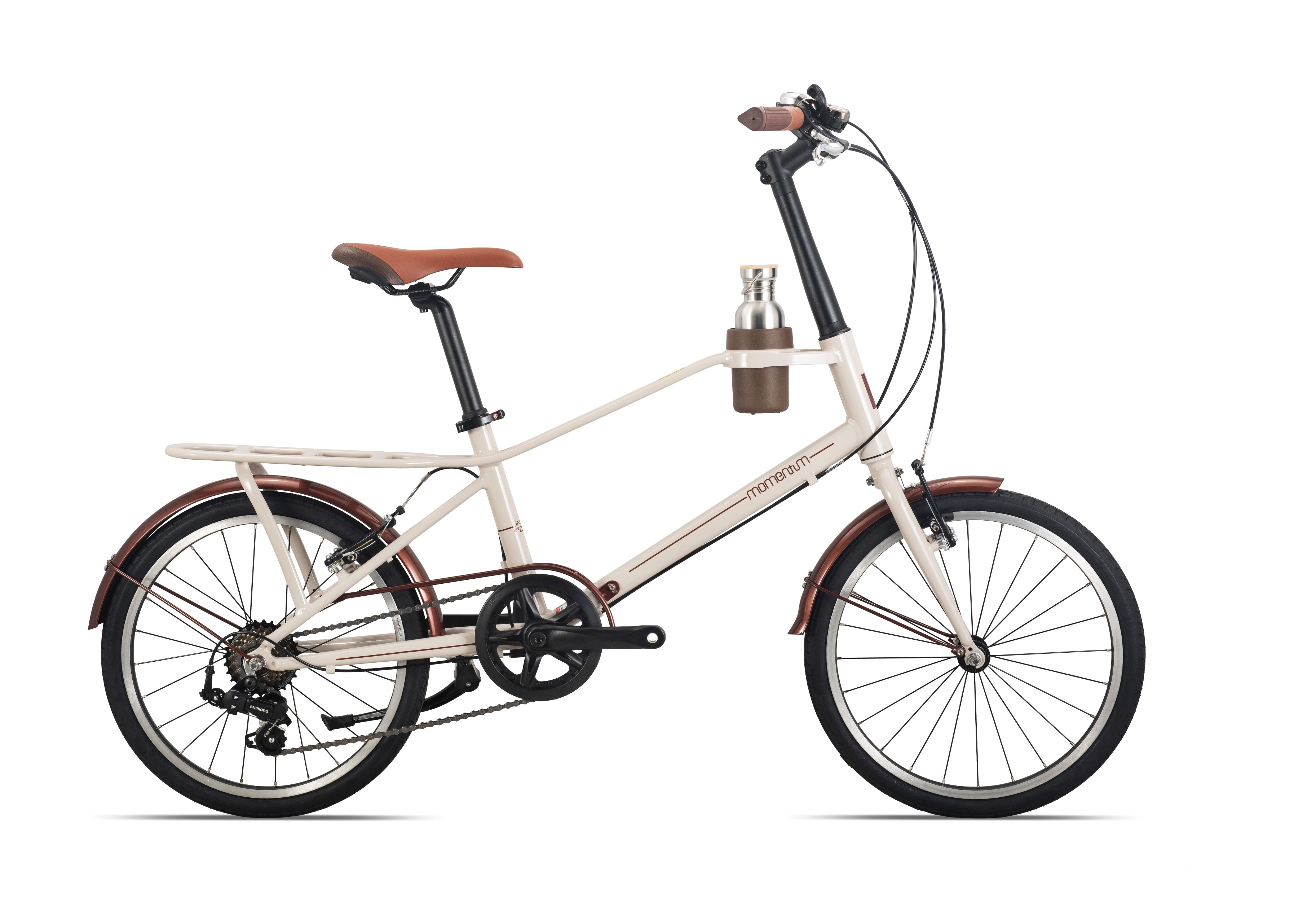 莫曼顿（momentum）iNeed Espresso城市7速城市通勤成人自行车 浅亚麻色