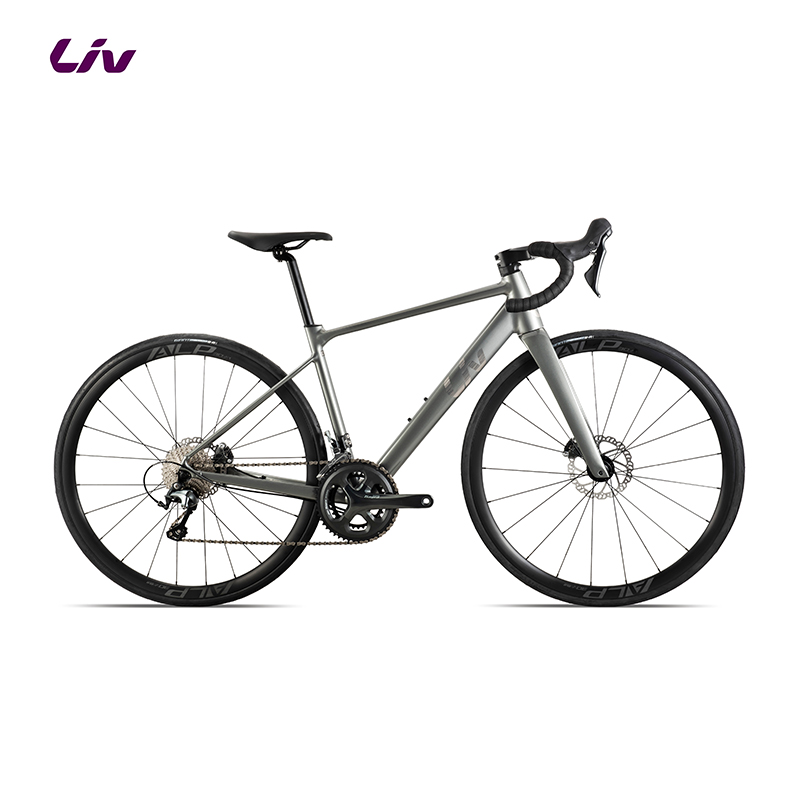 丽以芙（Liv）新款BeLiv 2+碳纤维前叉20速油碟全能型公路自行车 炭灰黑