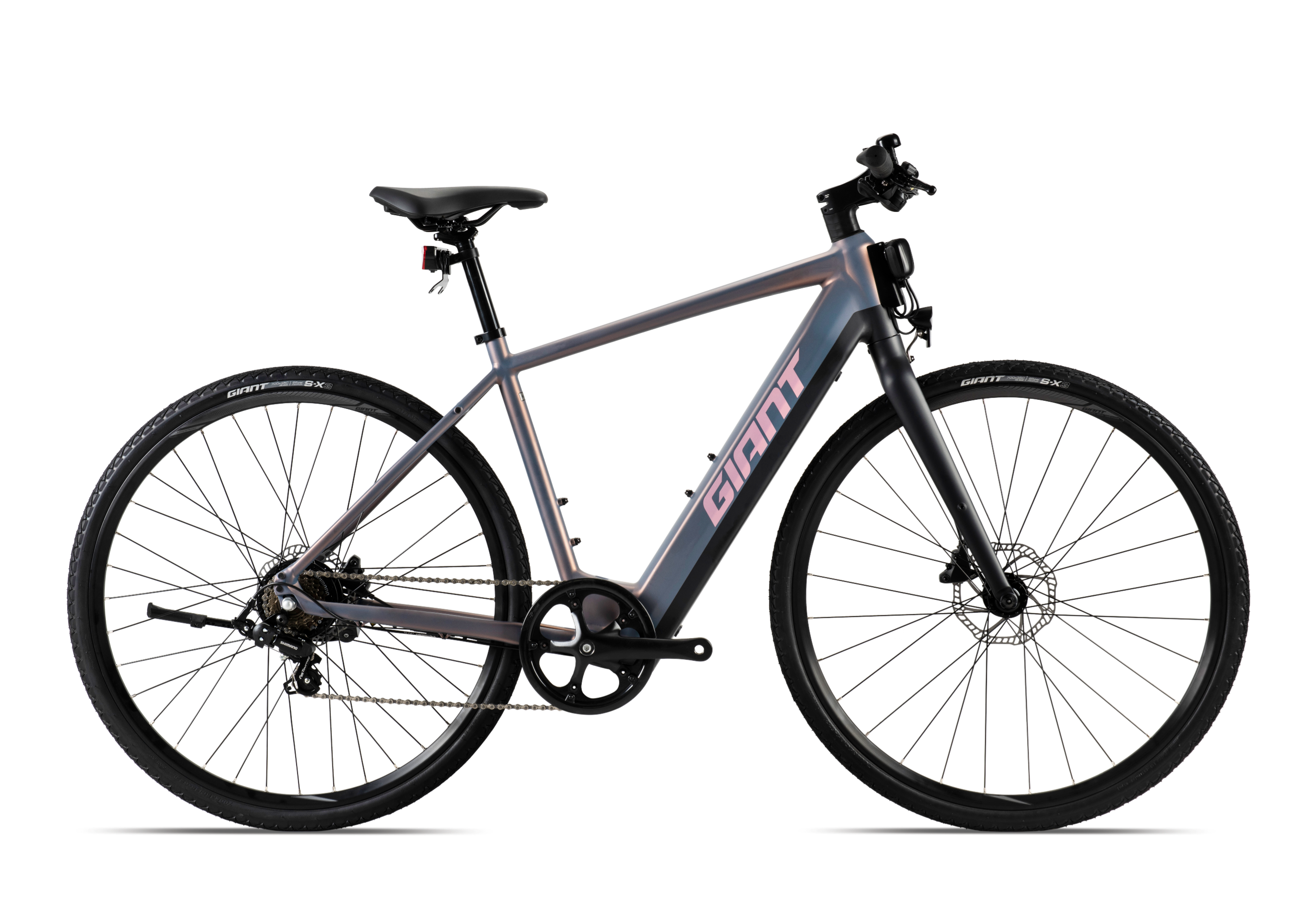 捷安特（GIANT）ESCAPE E+碟刹7速新国标锂电智能电动助力自行车 月蚀幻影蓝