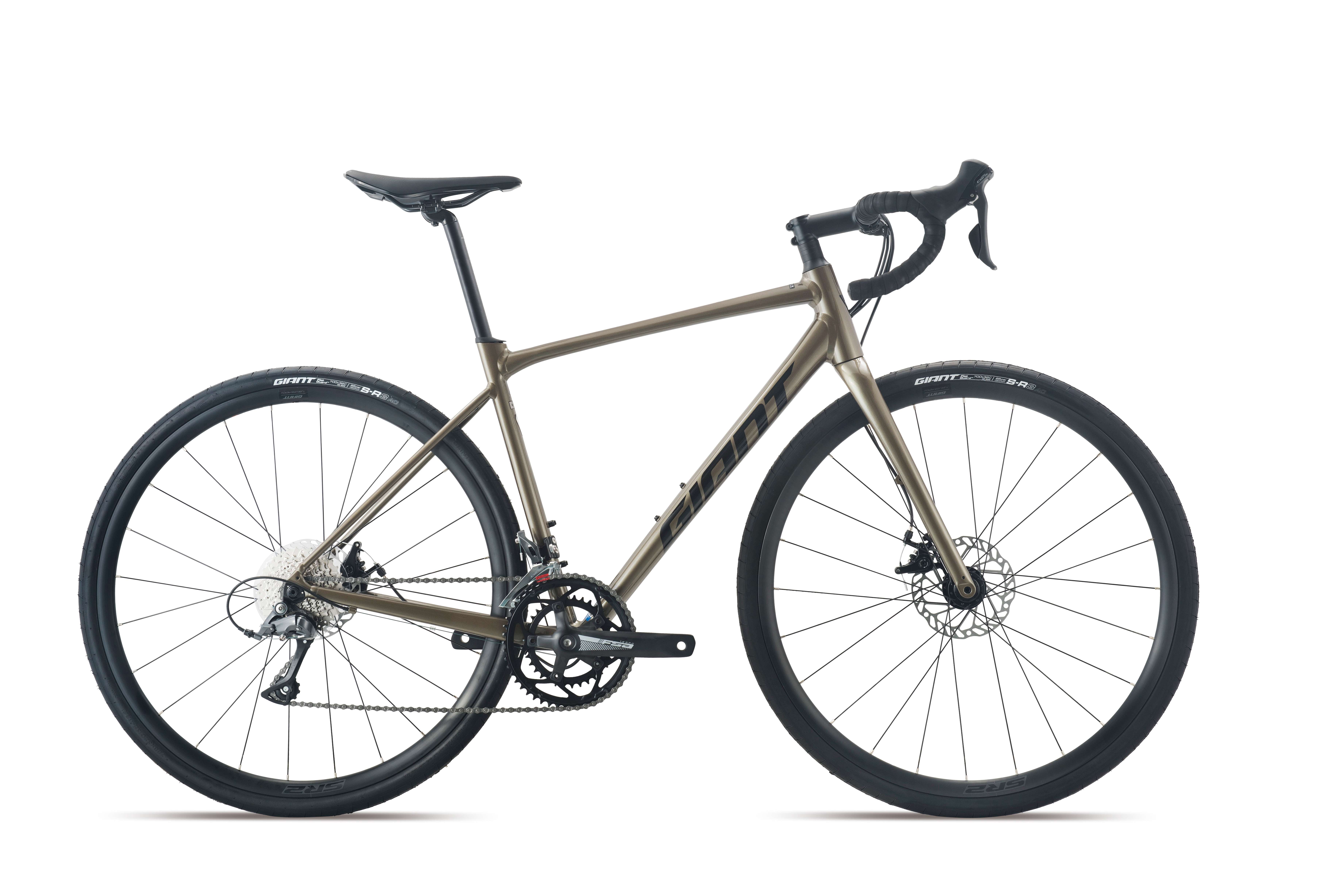 Giant捷安特Contend AR 4铝合金16速碟刹成人变速弯把公路自行车 铁矿棕色