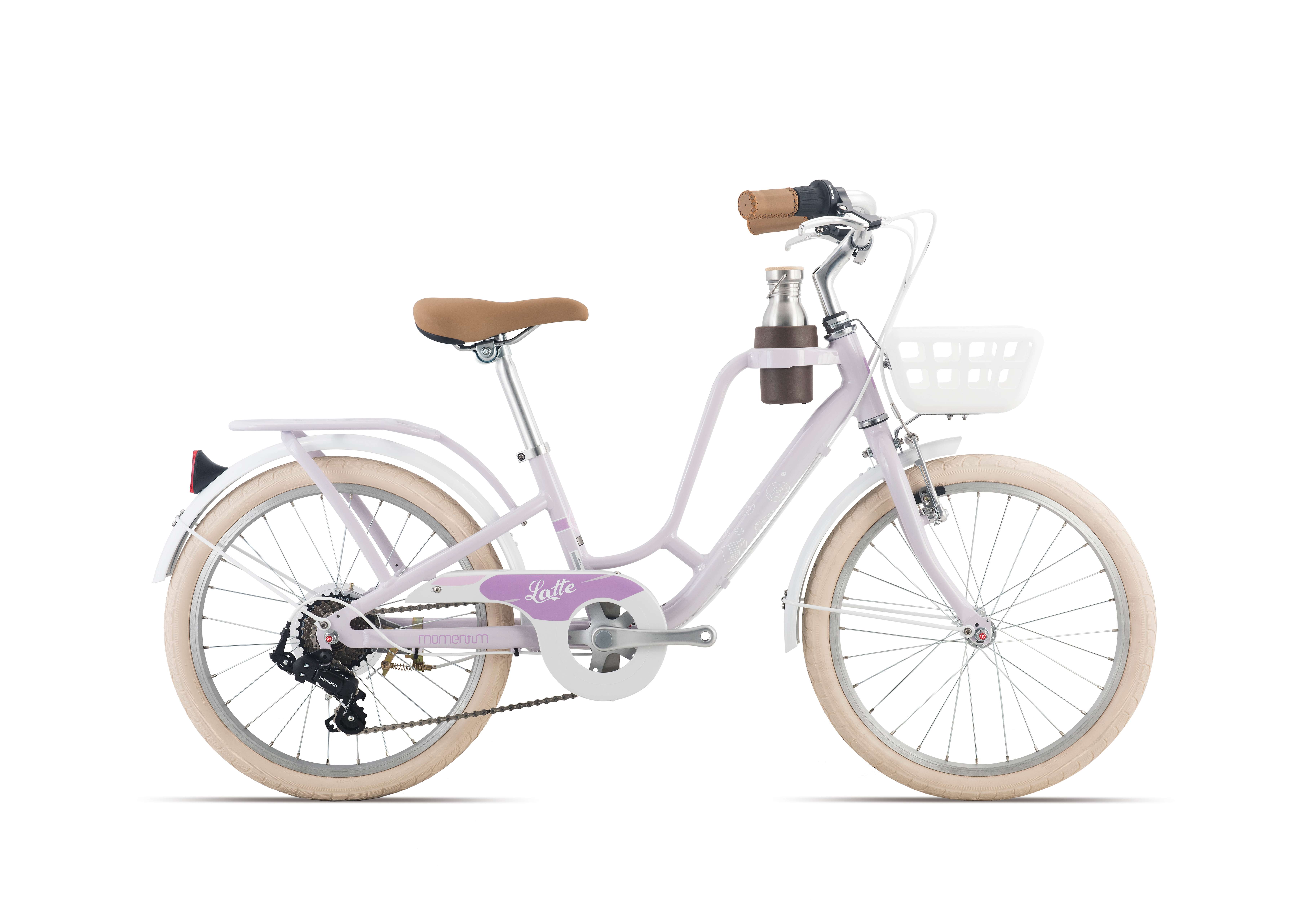 莫曼顿（momentum）iNeed Latte Mini拿铁铝合金7速20寸可变速儿童青少年自行车 浅丁香